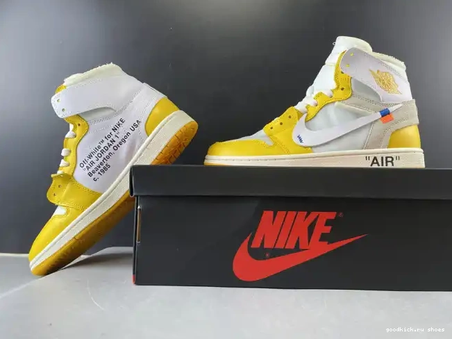 Air NRG Dark Yellow-Cone 1 AQ0818-149 Powder White Off-White x Jordan 0524